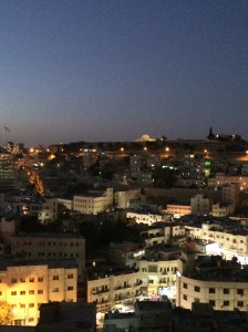 View of Amman from Wild Jordan cafe, with the Citadel in the distance.
