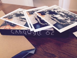 My contributor's copy of Gargoyle 62, along with some cool postcards that came along for the ride.